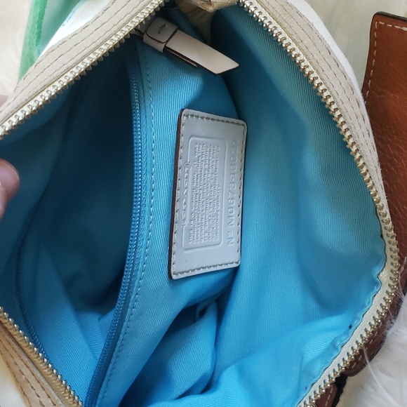 Coach Hamptons Watercolor Stripe Small Hobo - Picture 5 of 8